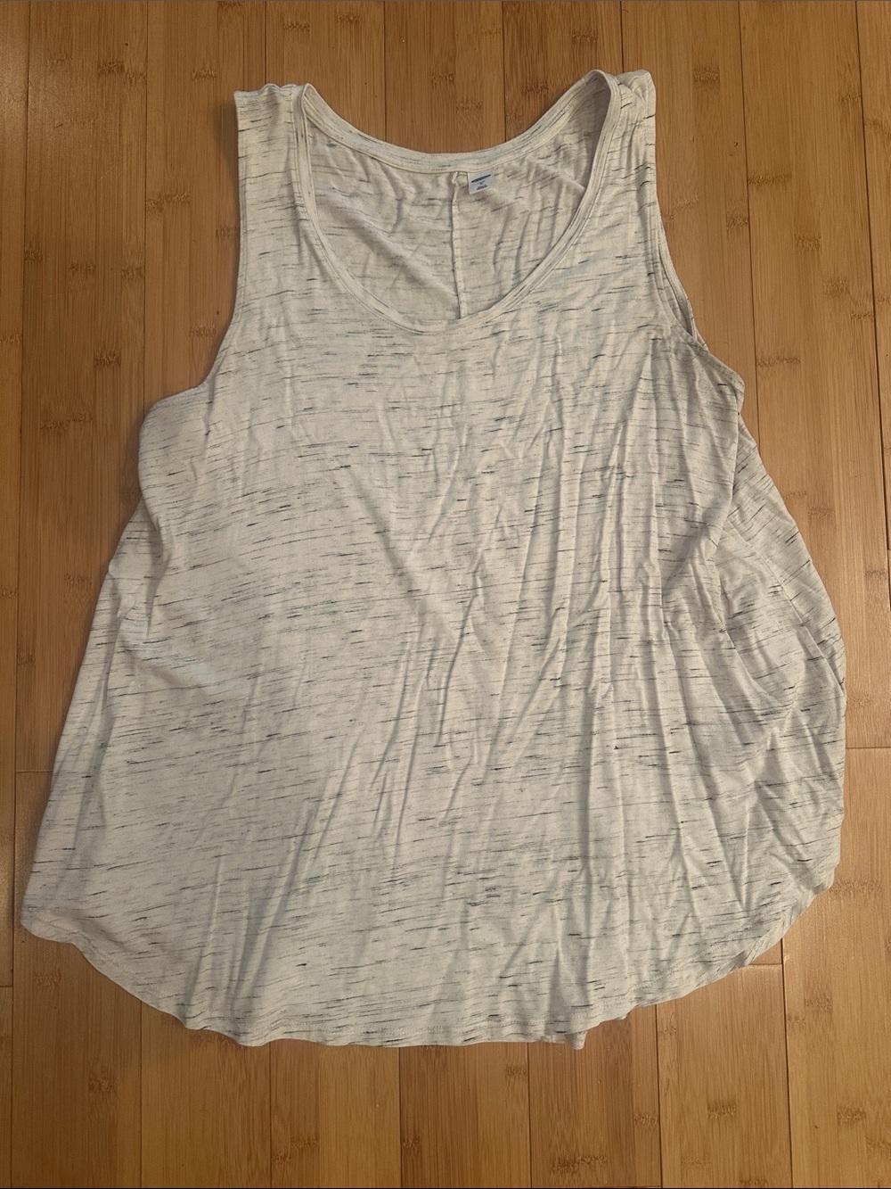 Old Navy Light Heathered Cream Scoop Tank